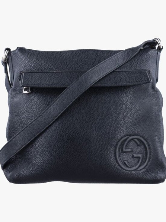 Gucci Interlocking Soho Messenger Black Leather Belt main image 3